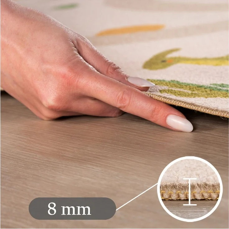 SIMPEX24 Teppich Bunte Dino Welt, Rechteckig, Höhe: 8 mm, Teppich Kinderzimmer – Bild 2