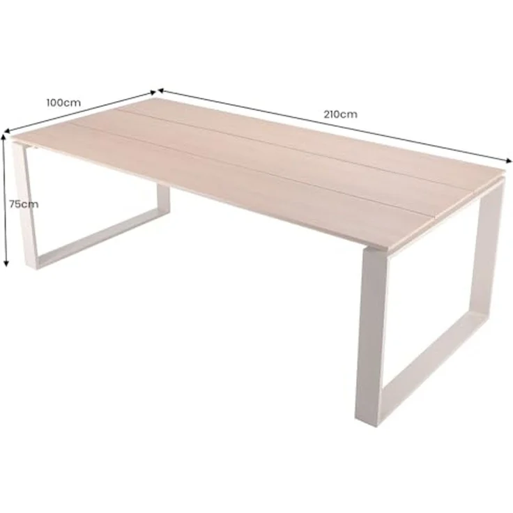 riess-ambiente Gartentisch FLOATING 210cm greige - WPC-Bohlen, Aluminium, wetterfest, Holzoptik (Einzelartikel, 1-St), Garten · Metall · Outdoor · Terrasse · Industrial Design · Modern – Bild 3