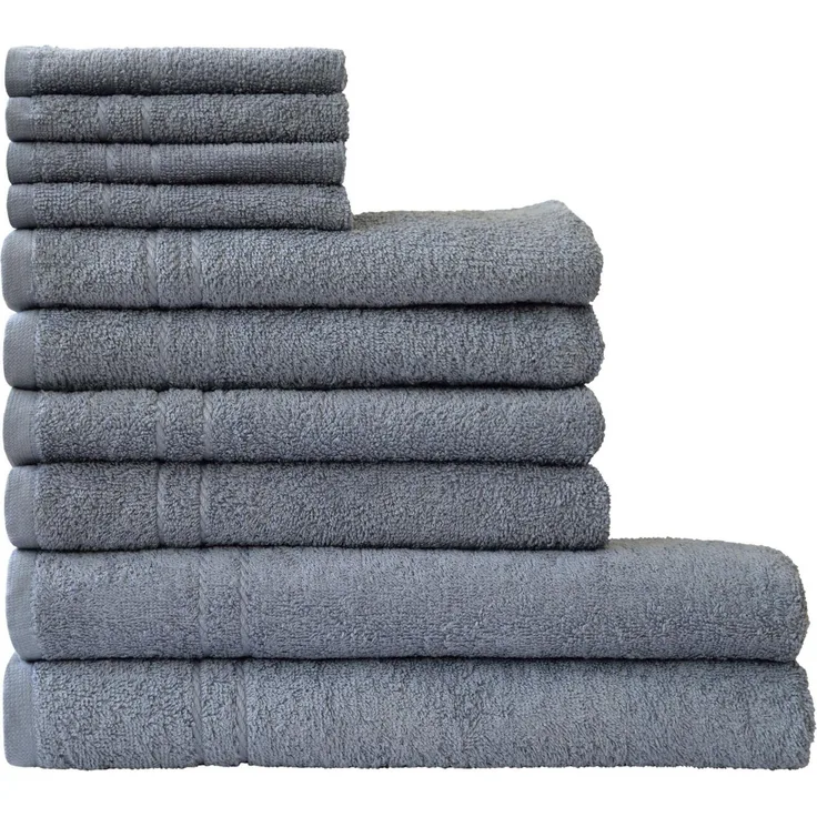 Dyckhoff Handtuch Set Kristall, Walkfrottee (Set, 10-St), mit feiner Bordüre