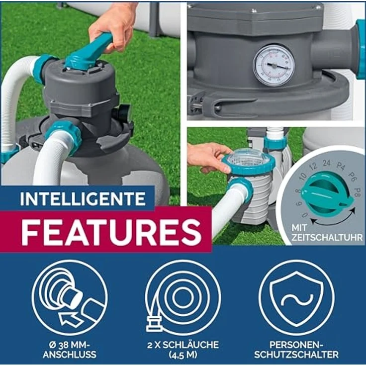 Sandfilteranlage mit Zeitschaltuhr 6.056 l/h, 230 W – Bild 6