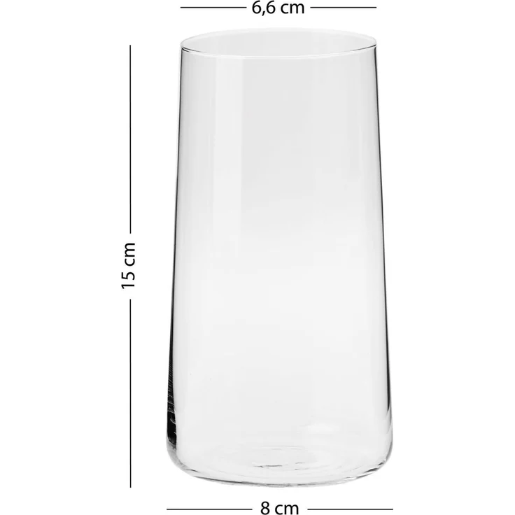 Hermia Concept 'Avantgarde 520 - Transparent' Gläser-Set (4-teilig), Transparent, 8 x 8 x 15 cm, 520 ml – Bild 6