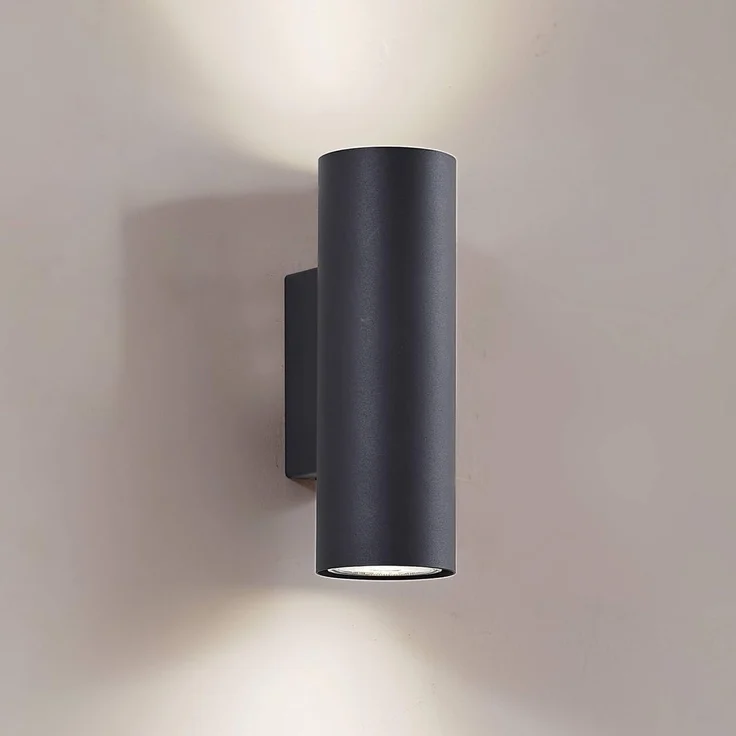 Lindby Wandleuchte Joffrey, Metall, Schwarz IP20, 2 x 10 W LED – Bild 2