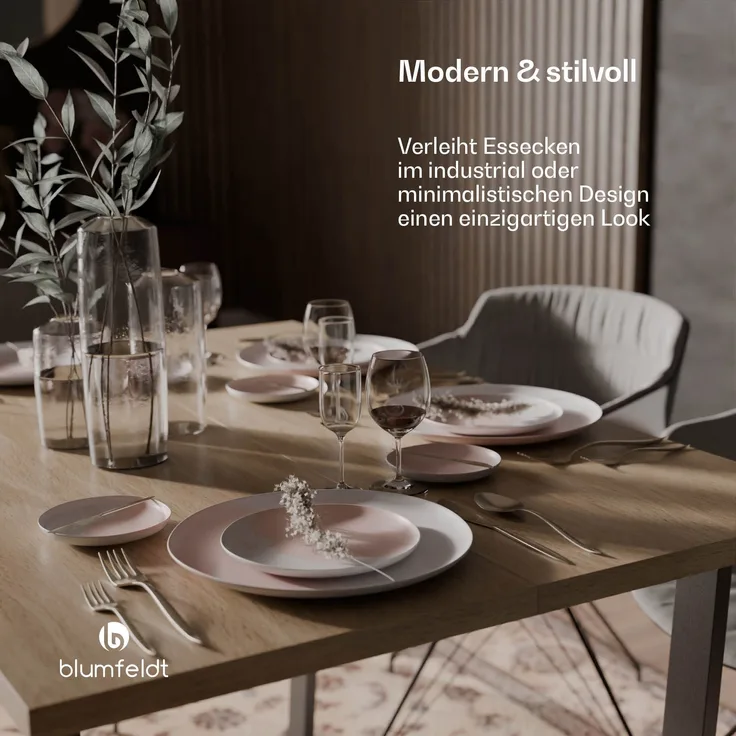 Blumfeldt Bearsdon Tischplatte 120x80 - Langlebige Holztischplatte, Kratzfest & Hitzebeständig, Ideal für Esszimmer - Modernes Kiefer-Finish, Perfekt für Industrielle & Minimalistische Räume
