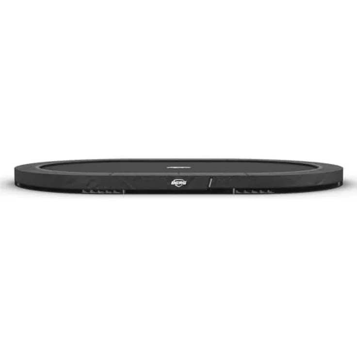 Berg Grand Champion InGround AirFlow Pro, ovales Trampolin 520 cm x 345 cm mit TwinSpring-Federn, grau