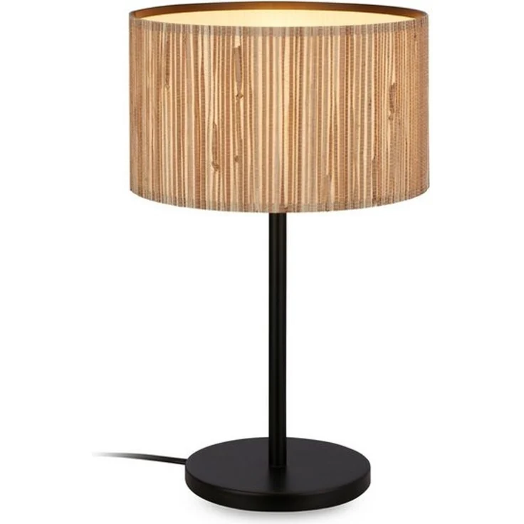 BRILONER - Tischlampe mit Seegras Schirm, Kabelschalter, E27, max. 10W, Lampe, Boho, aesthetic, Nachttischlampe, Tischleuchte, Dekolampe Flur, Bürolampe, Leselampe, Wohnzimmer, 25x41,5 cm, Natur – Bild 4