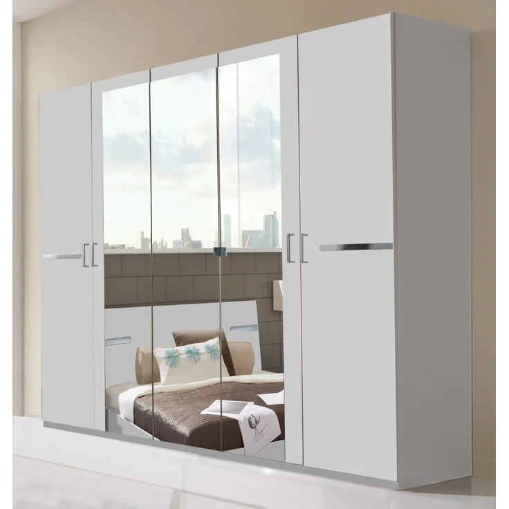 Komplettschlafzimmer >Anna< in WEISS - 509x208x210cm (BxHxT) – Bild 4