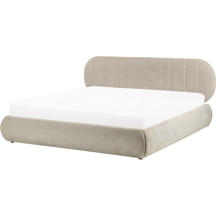 Bett mit Stauraum Stoff CAMPAN 180x200 cm Taupe