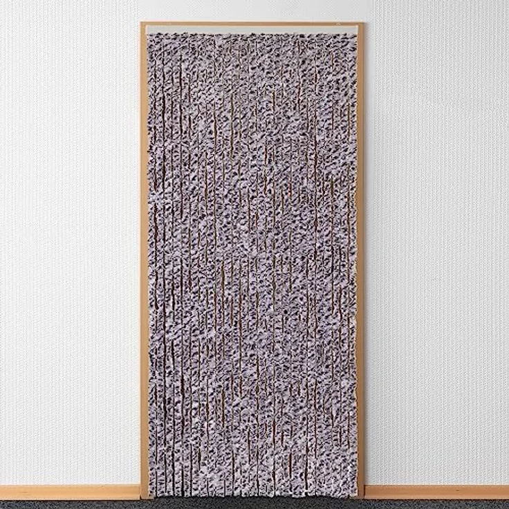 Moritz Flauschvorhang aus Chenille 100 x 230 cm pink/grau/schwarz meliert Türvorhang als Fliegenschutz Insektenschutz für Camping Wohnwagen – Bild 2