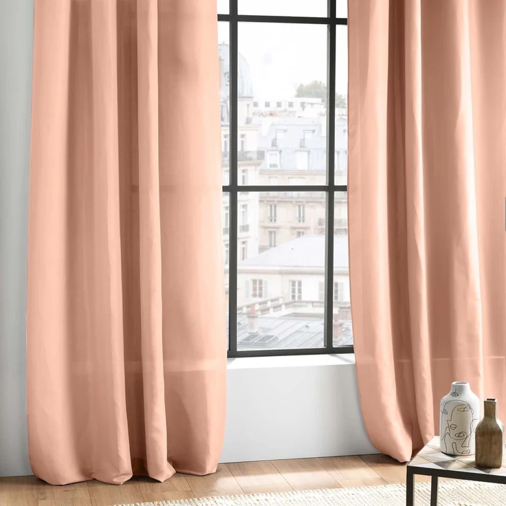 Mikrofaser Vorhang 140x260 Gardine Schal Ösen Vorhänge transparent Wohnzimmer – Bild 7
