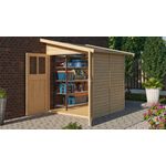 Karibu Gartenhaus Wandlitz 2 Anlehnhaus 19mm naturbelassen