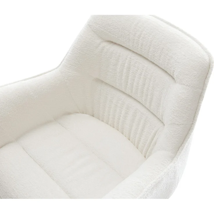 Esszimmerstuhl Kaira-Flex Bouclé Soft Beige 4-Fuß konisch Schwarz – Bild 4