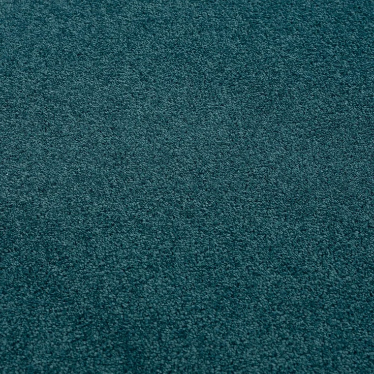 SANAT Kurzflor Teppich Wohnzimmer - Uni Modern Teppiche fürs Schlafzimmer, Arbeitszimmer, Büro, Flur, Kinderzimmer und Küche - Dunkelblau, 80x200 cm – Bild 5