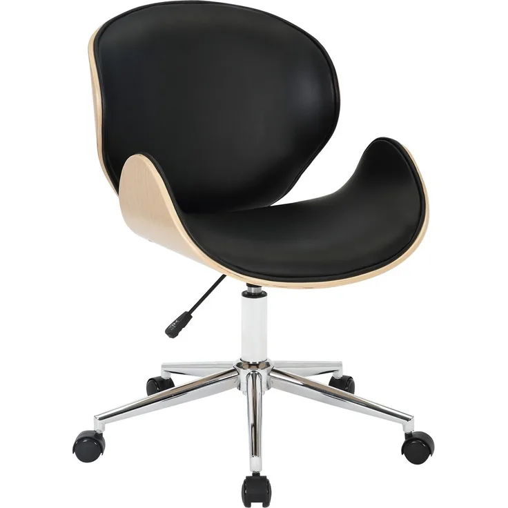 Calicosy Bürostuhl mit Dekor in heller Nussbaumoptik H84 cm – HERCULE - Helles Holz