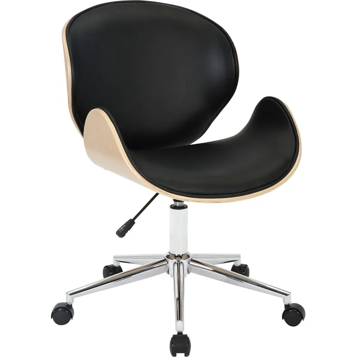 Calicosy Bürostuhl mit Dekor in heller Nussbaumoptik H84 cm – HERCULE - Helles Holz – Bild 1