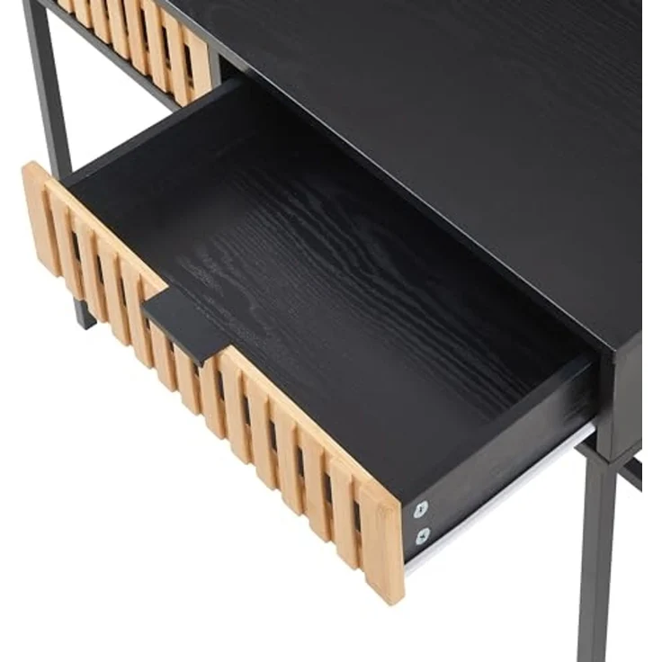 Konsolentisch Luniehti 100x40x75 cm Schwarz/Natur [en. casa] – Bild 7