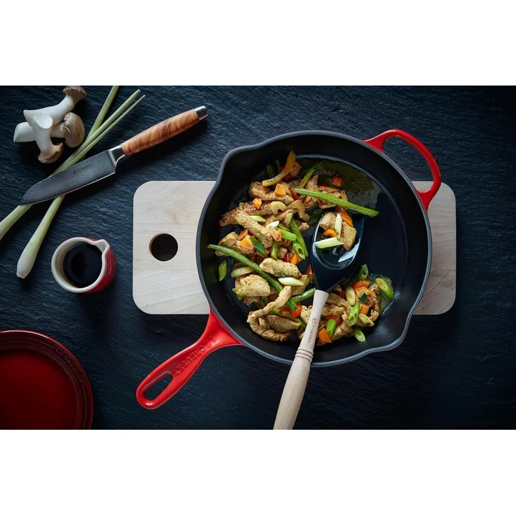 Le Creuset Signature Gusseisen Brat- / Servier-Pfanne 26 cm hoch Kirschrot – Bild 7