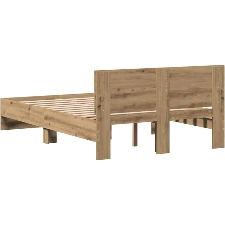 vidaXL Bettrahmen Artisan-Eiche 193 x 125 x 70 cm Holzwerkstoff 3376061 – Bild 7