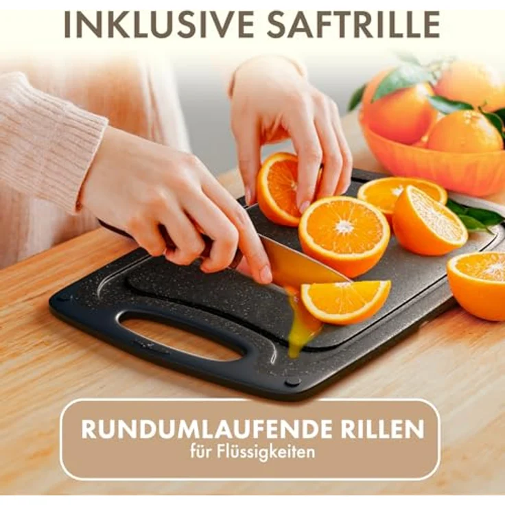 Blumtal Schneidebrett Frühstücksbrettchen Kunststoff, 2er-/3er-Set, verschiedene Größen, (3-St), Brettchen spülmaschinenfest Kunststoff BPA-frei – Bild 6