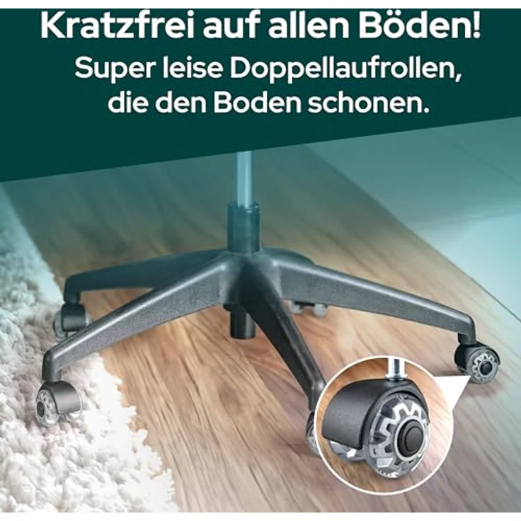 SCHEKKA ErgoPrime Pro Bürostuhl ergonomisch, TESTSIEGER IGR Zertifiziert, 100% individuell einstellbar, schwarz rot, für 150 kg – Bild 4
