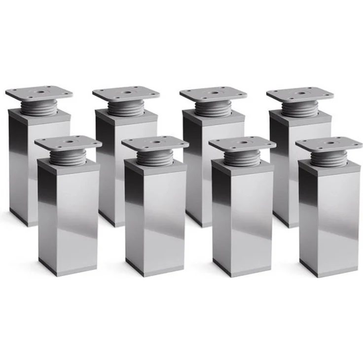 sossai® Möbelfuß Design-Möbelfüße, 4er & 8er Set, höhenverstellbar MFV1, Farbe: Chrom, (8-St), Farbe: Chrom – Bild 4