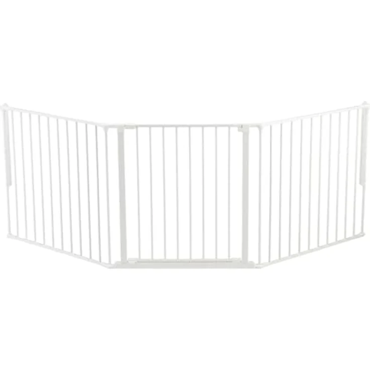 Baby Dan Konfigurationsgitter / Kaminschutzgitter Flex L, 90 - 223 cm - Hergestellt in Dänemark und vom TÜV GS geprüft, Farbe: Weiß – Bild 5