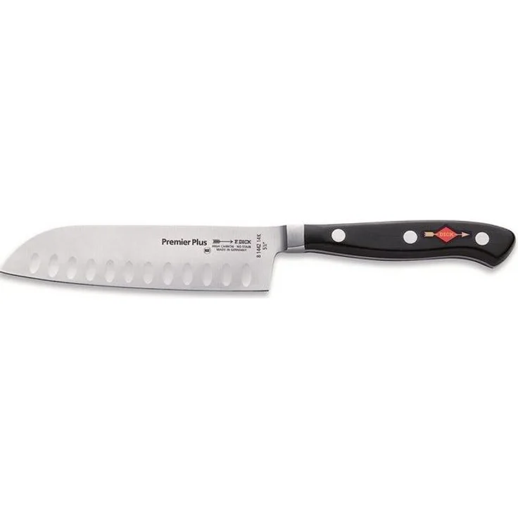 F. DICK Santokumesser Dick Santoku Küchenmesser Premier Plus Messer Klinge 14 cm X50CrMoV15 – Bild 3