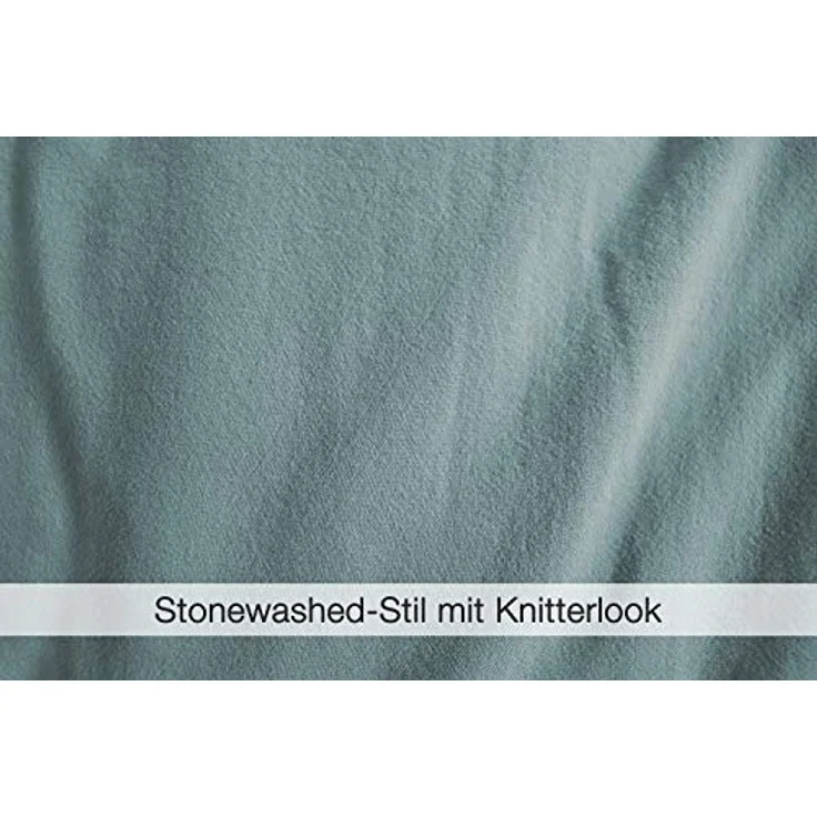 jilda-tex Bettwäsche Lissabon, Renforcé (Bio-Baumwolle), 2 teilig, unifarben, stonewashed und in vielen Farben – Bild 5