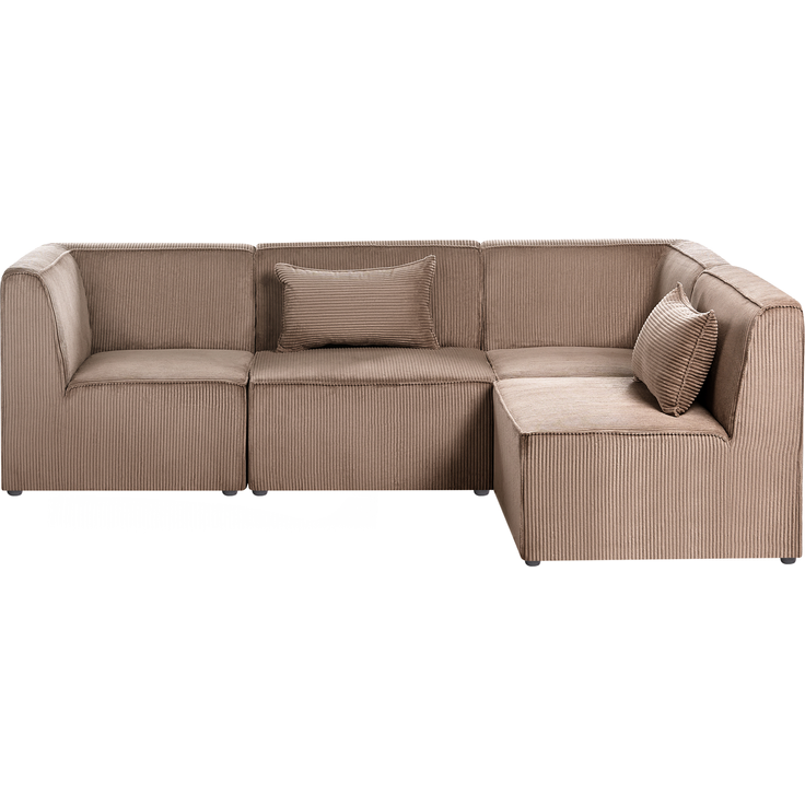 Modul Ecksofa 4-Sitzer LEMVIG Cord Sandbeige linksseitig – Bild 3