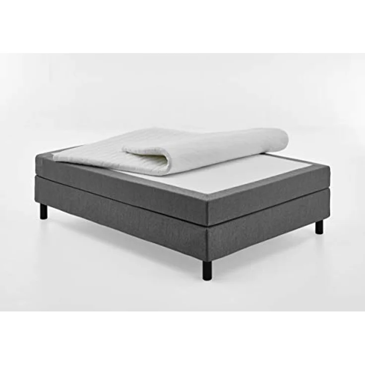 Atlantic Home Collection Happy Boxbett ohne Kopfteil, Bonellfederkern- Matratze, Härtegrad H2, Stoff, Grau, 180/200 cm, Liegehöhe ca. 58 cm – Bild 5