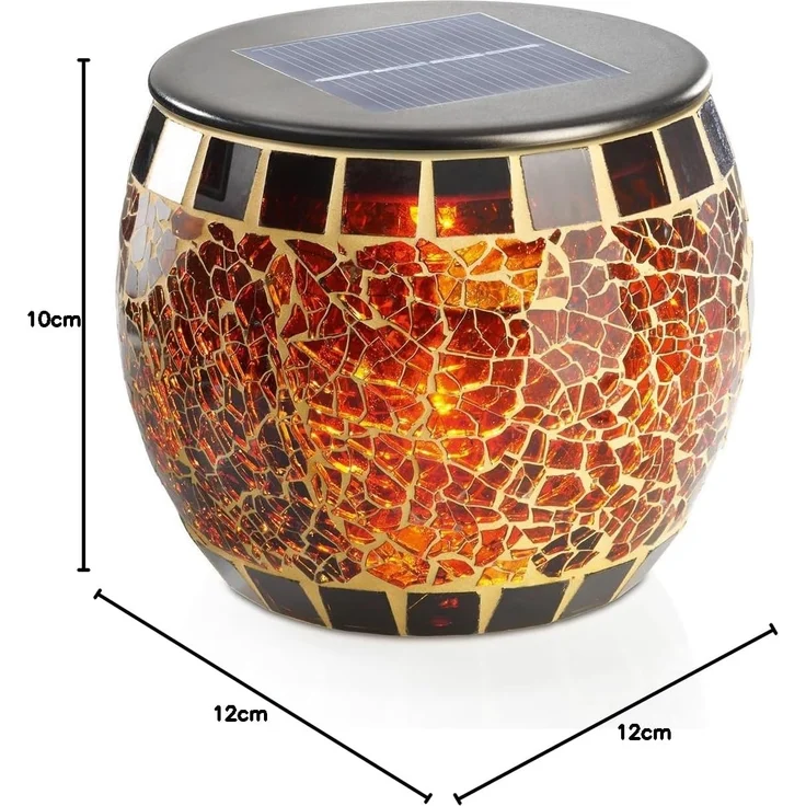 Esotec Solarleuchte Brillant, Mosaik LED-Tischleuchte – Bild 4