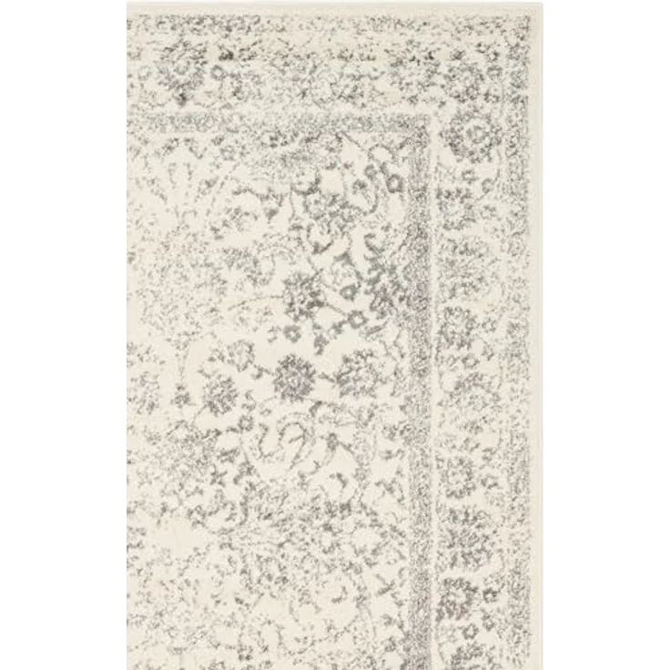 Safavieh Teppich 183x274 cm - Adirondack Collection - Transitional Design, Elfenbein & Silber, Pflegeleichte Synthetikmischung, Ideal für Wohnzimmer, Schlafzimmer, Büro | 1 cm Flor, Teppich für den Innenbereich, langlebig, kinder- und haustierfreundl... – Bild 9