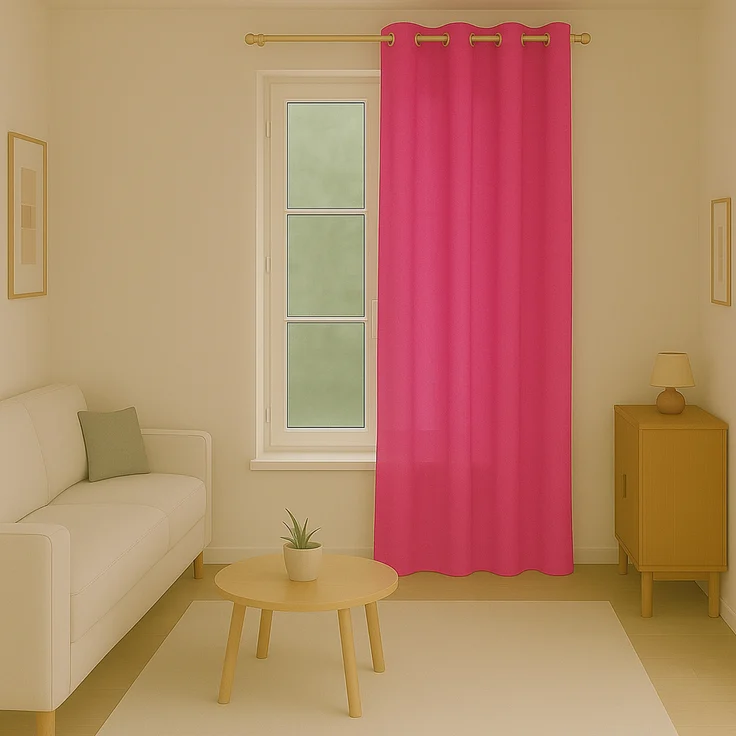 Bestlivings Blickdichte, Gardine mit Ösen, in vielen Größen und Farben Pink 140x175 cm – Bild 3