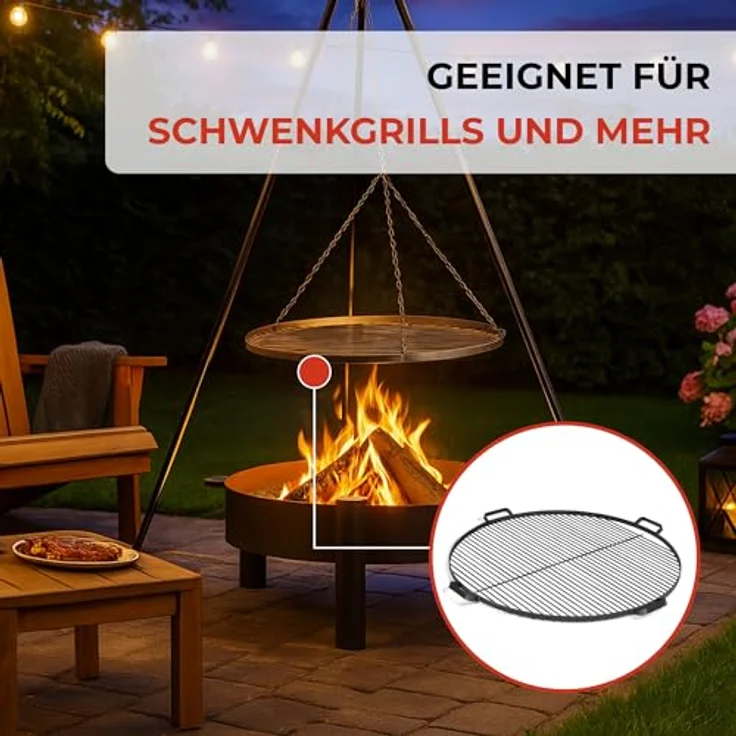 CookKing Stahl Grillrost 60 | inkl. 4 Griffen | – Bild 6