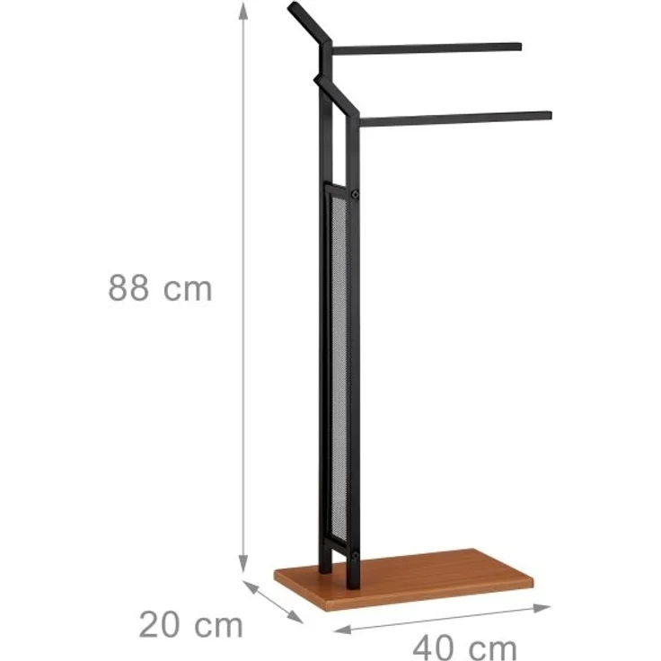 Handtuchständer Zweiarmig Schwarz 10024629 – Bild 4