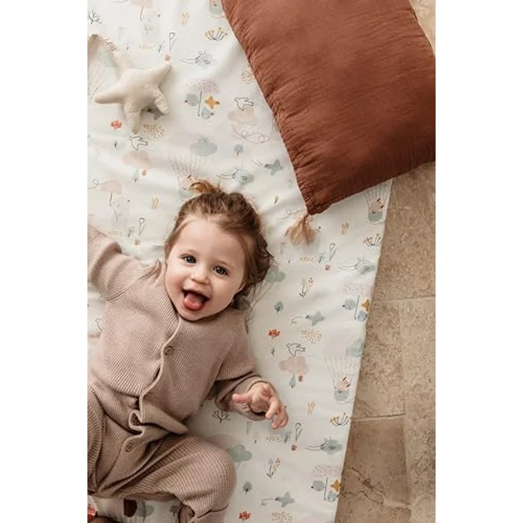 Tinéo - Matelas Bébé De Voyage 60x120x4cm - Dessous Polychlorure De Vinyle - Utilisation Intérieur et Extérieur - Déhoussable - Enroulable - Transportable (Balloons) – Bild 7