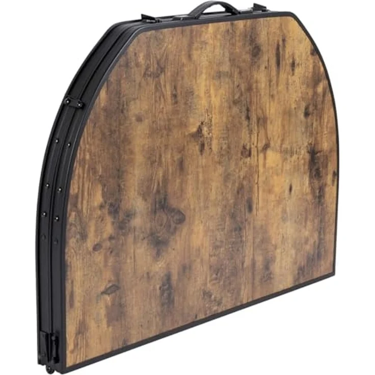 BO-Camp Campingtisch Industrial Melrose, 120x80 cm, Schwarz mit Holzoptik, 7,2 kg, 30 kg Belastbarkeit, Aluminium, MDF – Bild 5