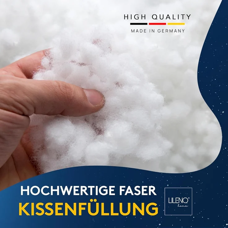 LILENO HOME Nackenrolle 15x40 (4er Set) – 95 °C waschbar, Oeko-Tex, Made in DE – Allergiker Kissenrolle für optimale Entspannung & Entlastung – Ideales Nackenrolle Kissen für Rücken & Nacken – Bild 5