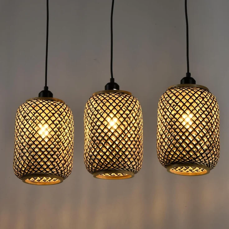 LQWELL Pendelleuchte Pendellampe Hängelampe Laternen E27 Vertigo Lampe, ohne Leuchtmittel, Retro Hängeleuchte Pendelleuchte, Kronleuchter Höhenverstellbare, für Wohnzimmer Schlafzimmer Esszimmer Cafés Studio Bar Gang – Bild 3