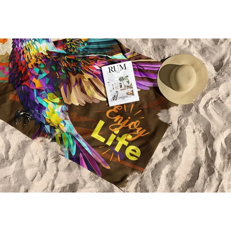 Mijolnir 'Enjoy Life 90' Strandtuch, Mehrfarbig, 90 x 150 cm – Bild 5