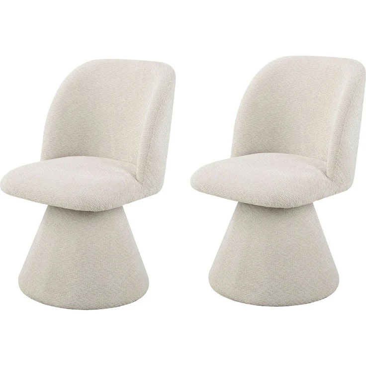 HELA Drehstuhl BARI II (Set, 2 St), 360° drehbar, Polsterfuß, Webstoff, fest gepolstert, 2er Pack – Bild 5