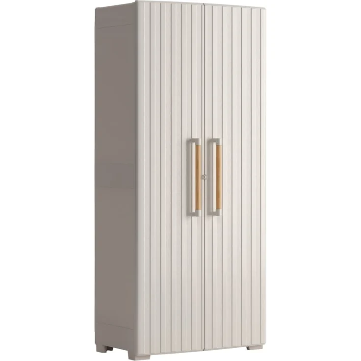 Keter Aufbewahrungsschrank mit Einlegeböden Groove Beige Sandfarben 445044 – Bild 2