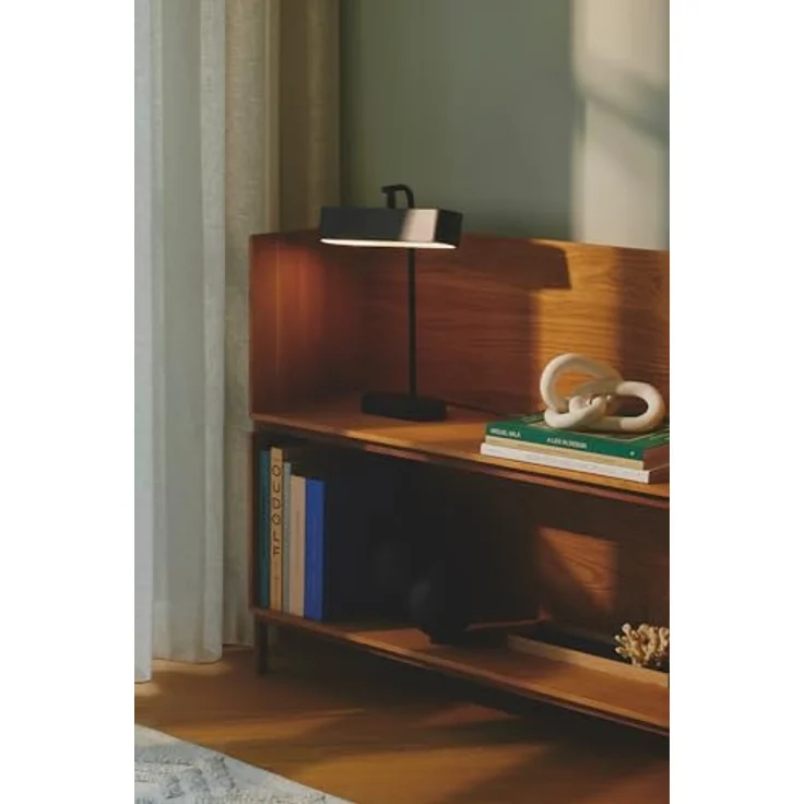 Nordlux Merlin Tischlampe, moderne Bibliotheksleuchte aus schwarzem Metall mit verstellbarem Schirm, G9-LED-kompatibel – Bild 5