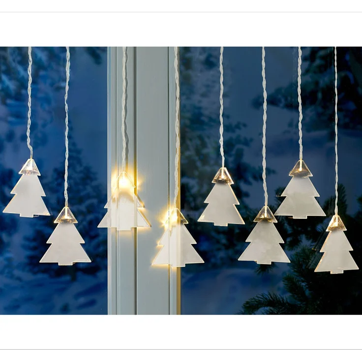 Lichterkette Tannenbäume 8 LED Weihnachtsbeleuchtung Weihnachtsdeko Winterdeko