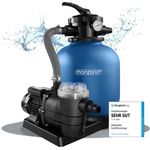 Monzana Filteranlage Sandfilteranlage 9960 m³ 4-Wege Ventil mit Vorfilter Poolfilter Filterkessel Sandfilter
