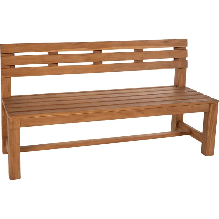 Gartenbank Teakbank CUGAD - Holz Teak 200x50x85 cm | Holzbank 200 Cm Gartenbank Sitzbank Mit Lehne Wetterfest Bank Garten Terrasse