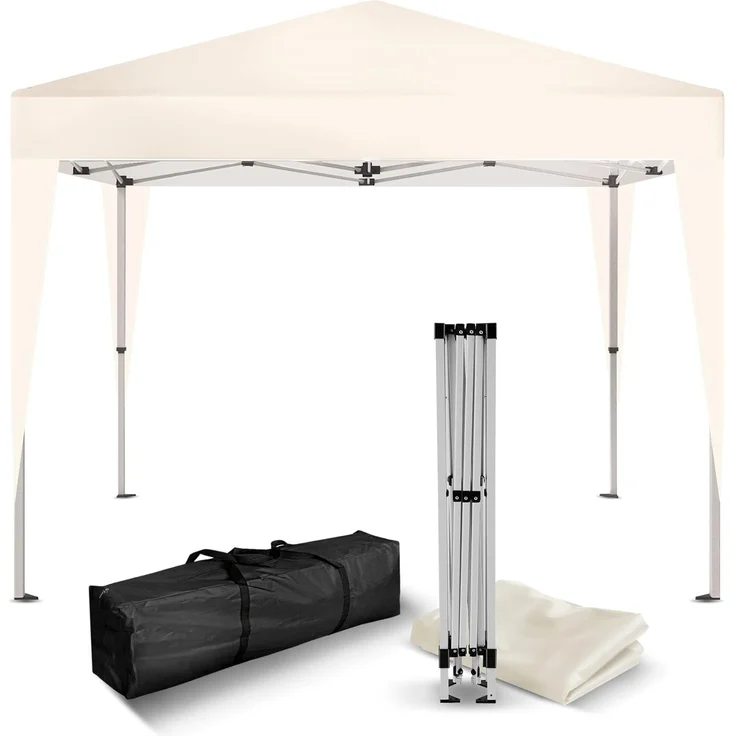 Kronenburg Faltpavillon wasserdicht Dachmaß 2x2 m UV Schutz 50+ Pavillon in Champagner