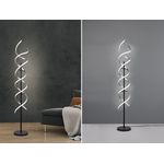 LED Stehleuchte SEQUENCE dimmbar Lichtfarbe einstellbar Silber 150cm