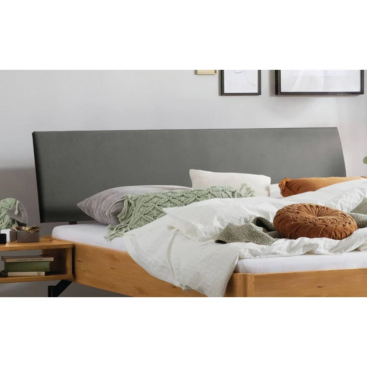 Hasena Massivholzbett Broni Wildeiche, gepolstertes Kopfteil 200x220 cm – Lounge – Bild 3