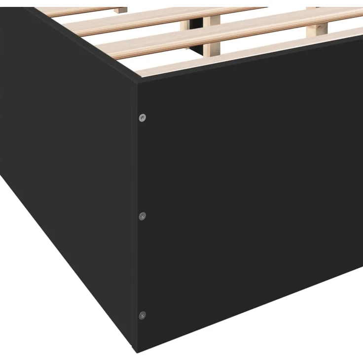 vidaXL Bettgestell Schwarz 120x200 cm Holzwerkstoff 3281022 – Bild 6