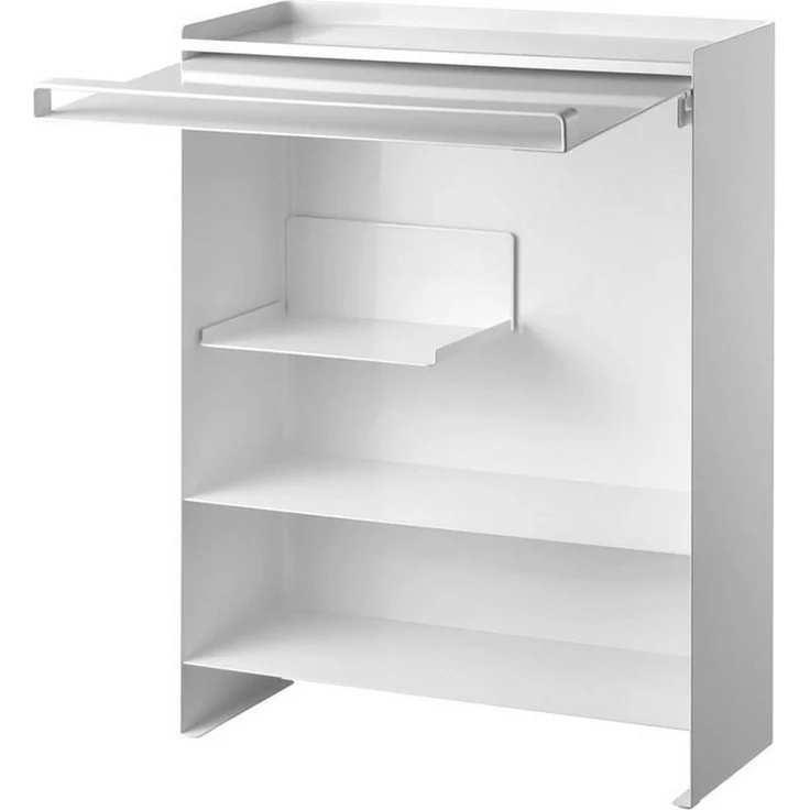 Yamazaki Küchenregal "Tower" Küchenregal 38x49,2x16,3cm 3-stöckig weiß, platzsparend, als Gewürz- und Aufbewahrungsregal in der Küche, Metall – Bild 1